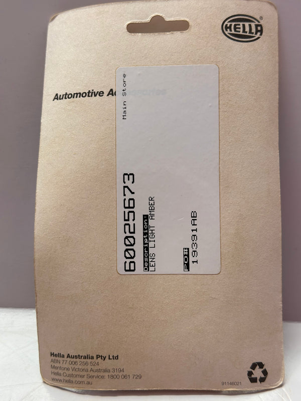 Hella 2.1879.03 Replacement Lens, Amber 954.352-021