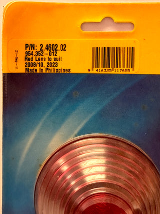 HELLA 2.4602.02 Replacement Lens, RED 954.352-012