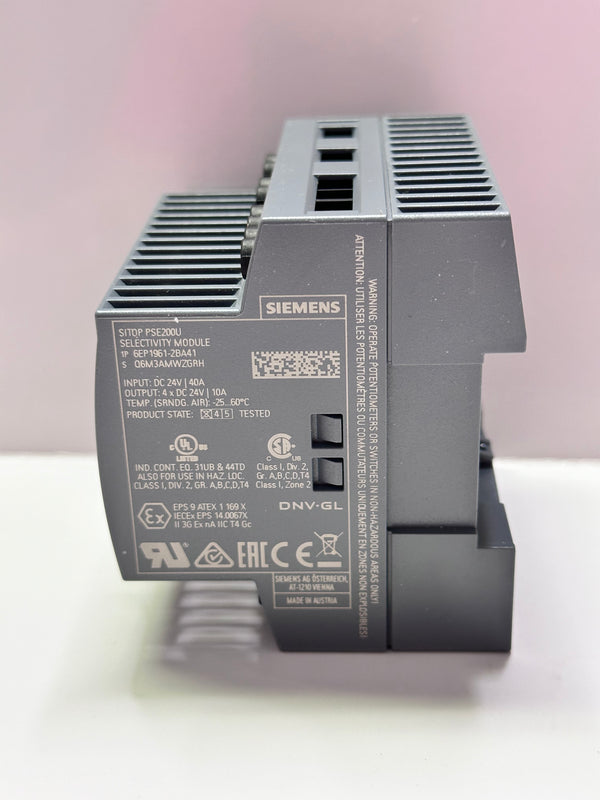 Siemens  6EP1961-2BA41 SITOP PSE200U Series Selectivity Module 24V