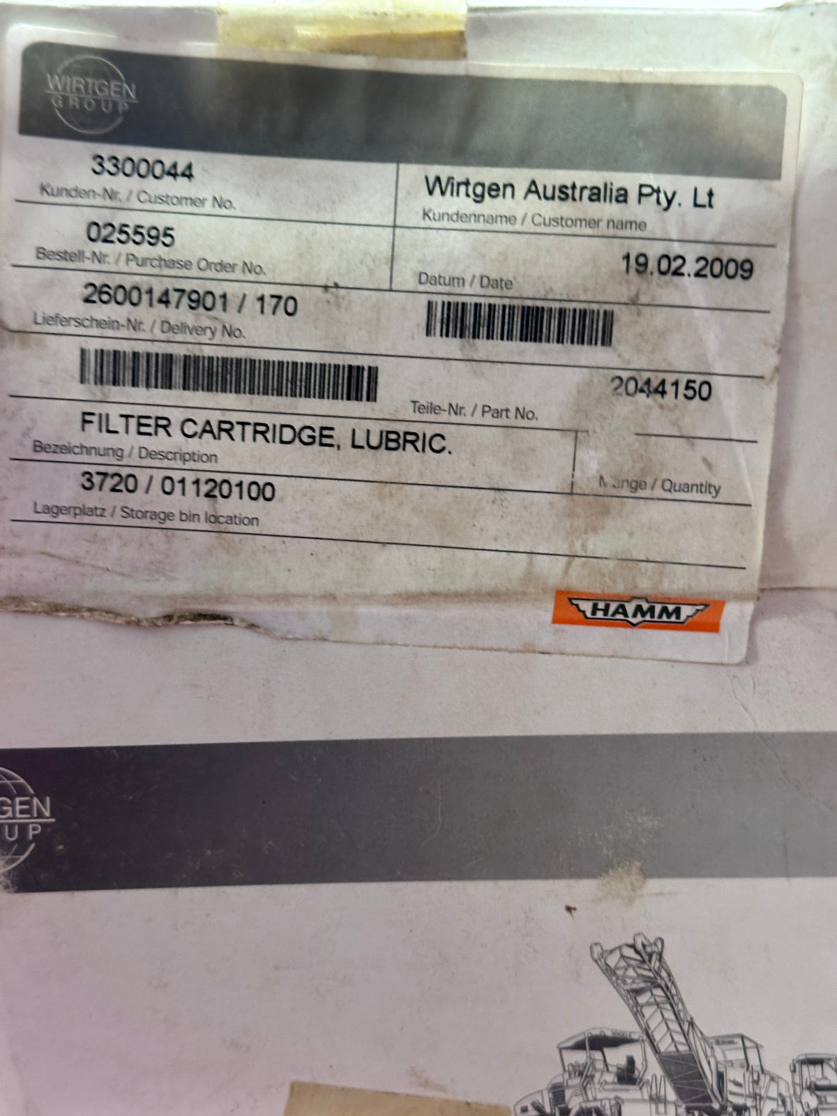 Hatz 505 473 00 Lube Filter Cartridge – 2044150