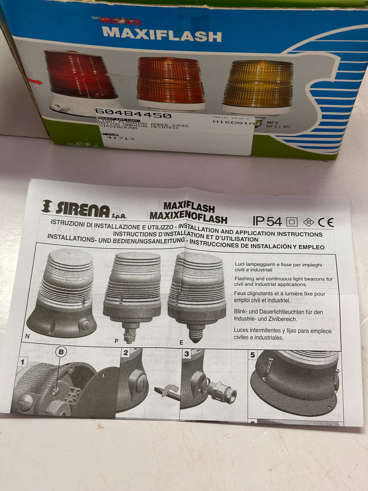 Sirena MAXIXENOFLASH N MXF 2J 1F N Flashing Beacons (Amber)