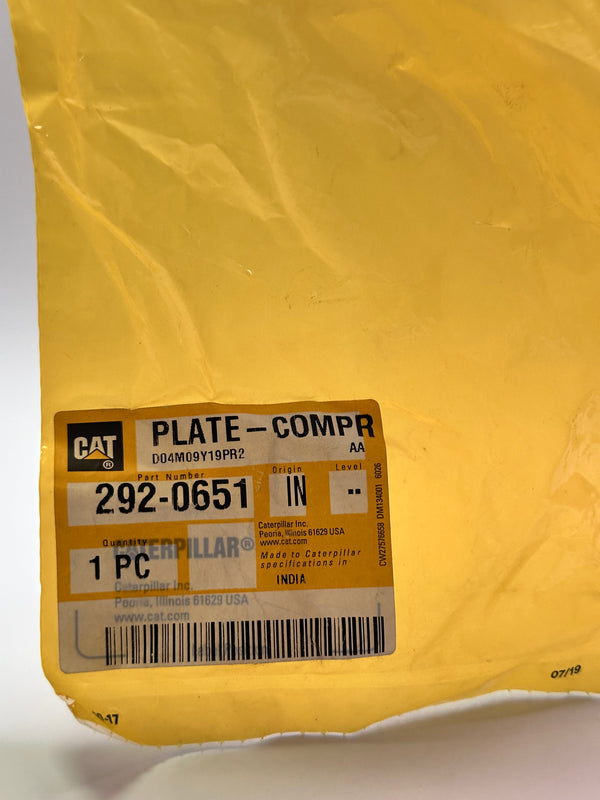292-0651 Plate - Compressor