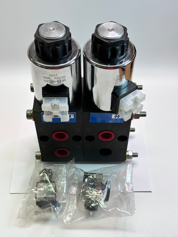 HYE6212-D24 Stackable 1/2" BSPP 6 Port Selector Valves