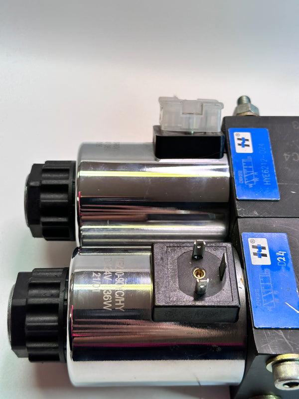 HYE6212-D24 Stackable 1/2" BSPP 6 Port Selector Valves