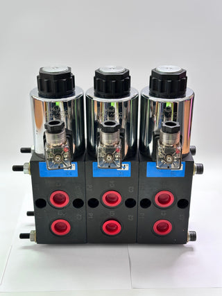 HYE6212-D24 Stackable 1/2" BSPP 6 Port Selector Valves