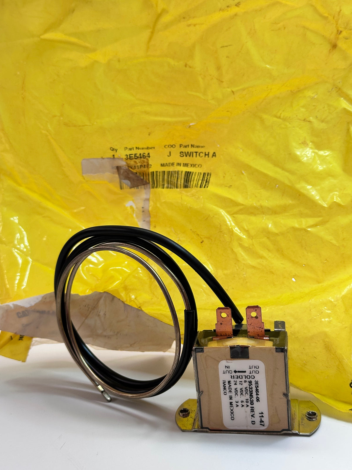 Caterpillar CAT 3E-5464 Air Conditioner Thermostat Switch