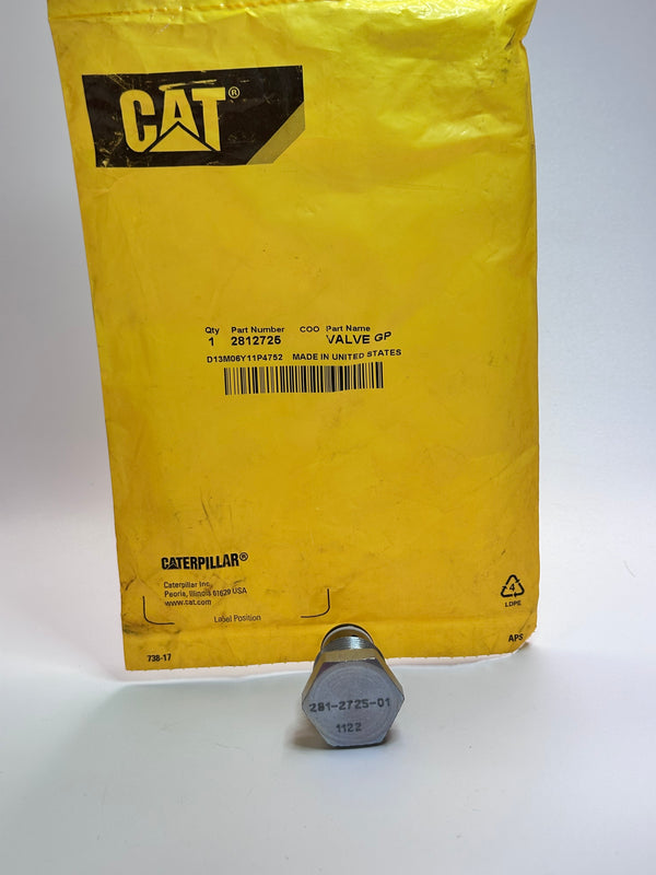 281-2725 7/8" Check Valve (GP) - Genuine CAT part