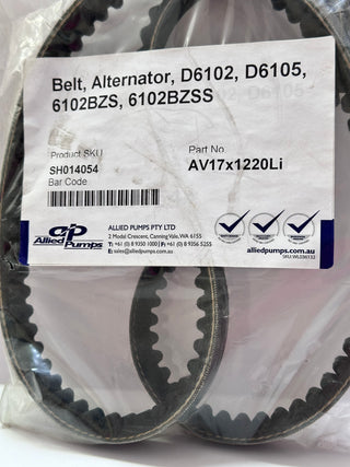 Allied Pumps AV17x1220Li Alternator Belt
