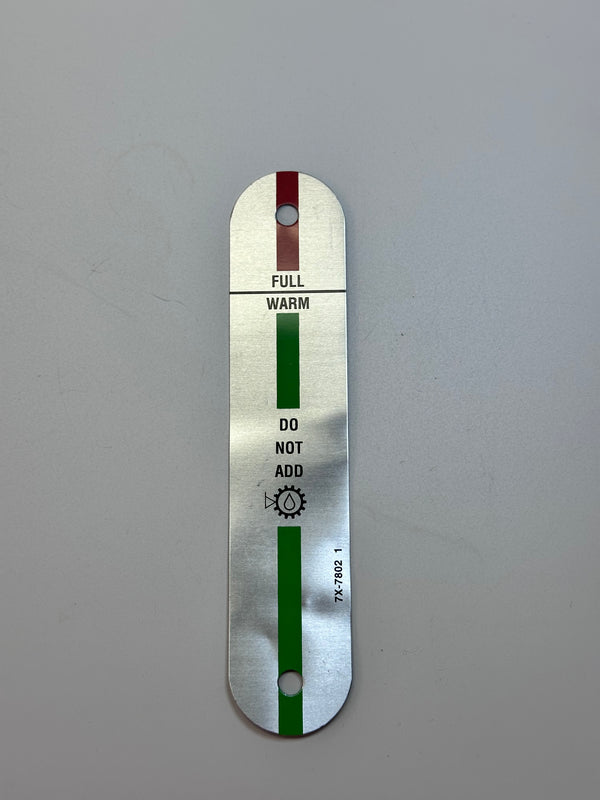 7X-7802 Plate-Information (Hydraulic Oil Level) - Genuine CAT part