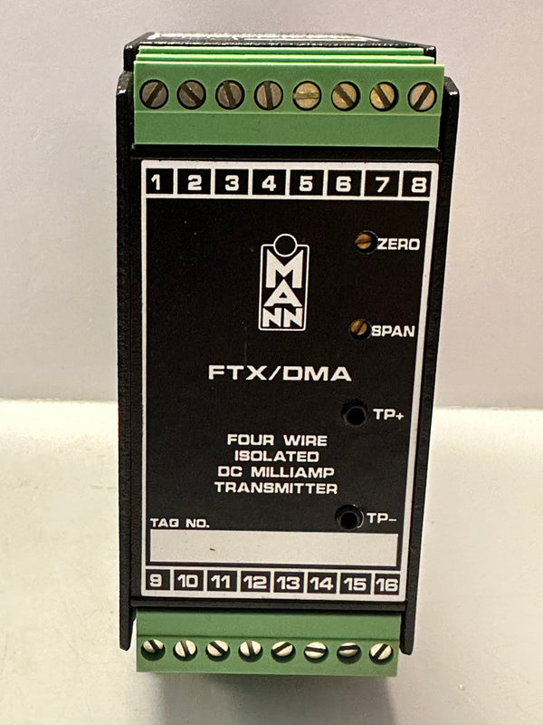 MANN FTX/DMA/4-20mA/0-10Vdc DC Milliamp Transmitter