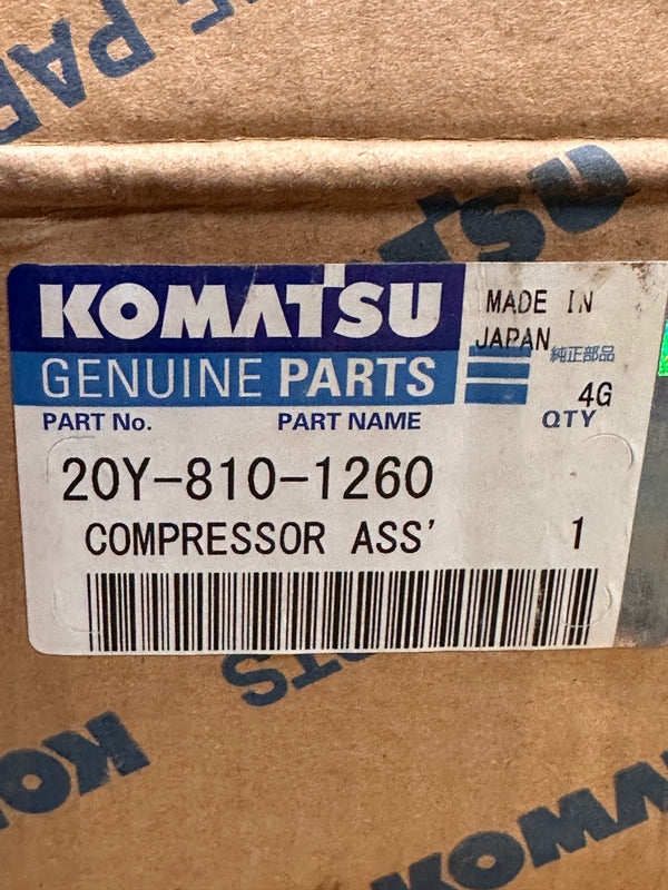 Komatsu 20Y-810-1260 Genuine Compressor Assembly 447220-4053