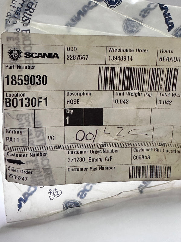 Scania 1859030 Radiator Hose