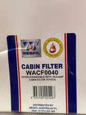 WESFIL WACF0040 Carbon Cabin Air Filter