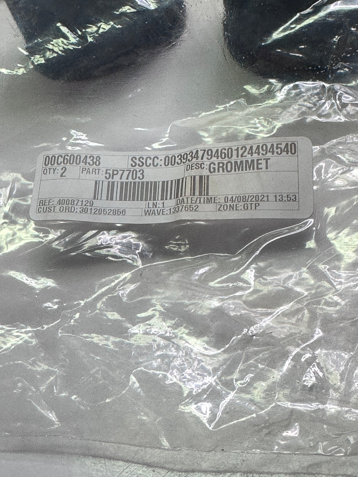 Caterpillar CAT 5P-7703 Split Rubber Grommet for Braking System