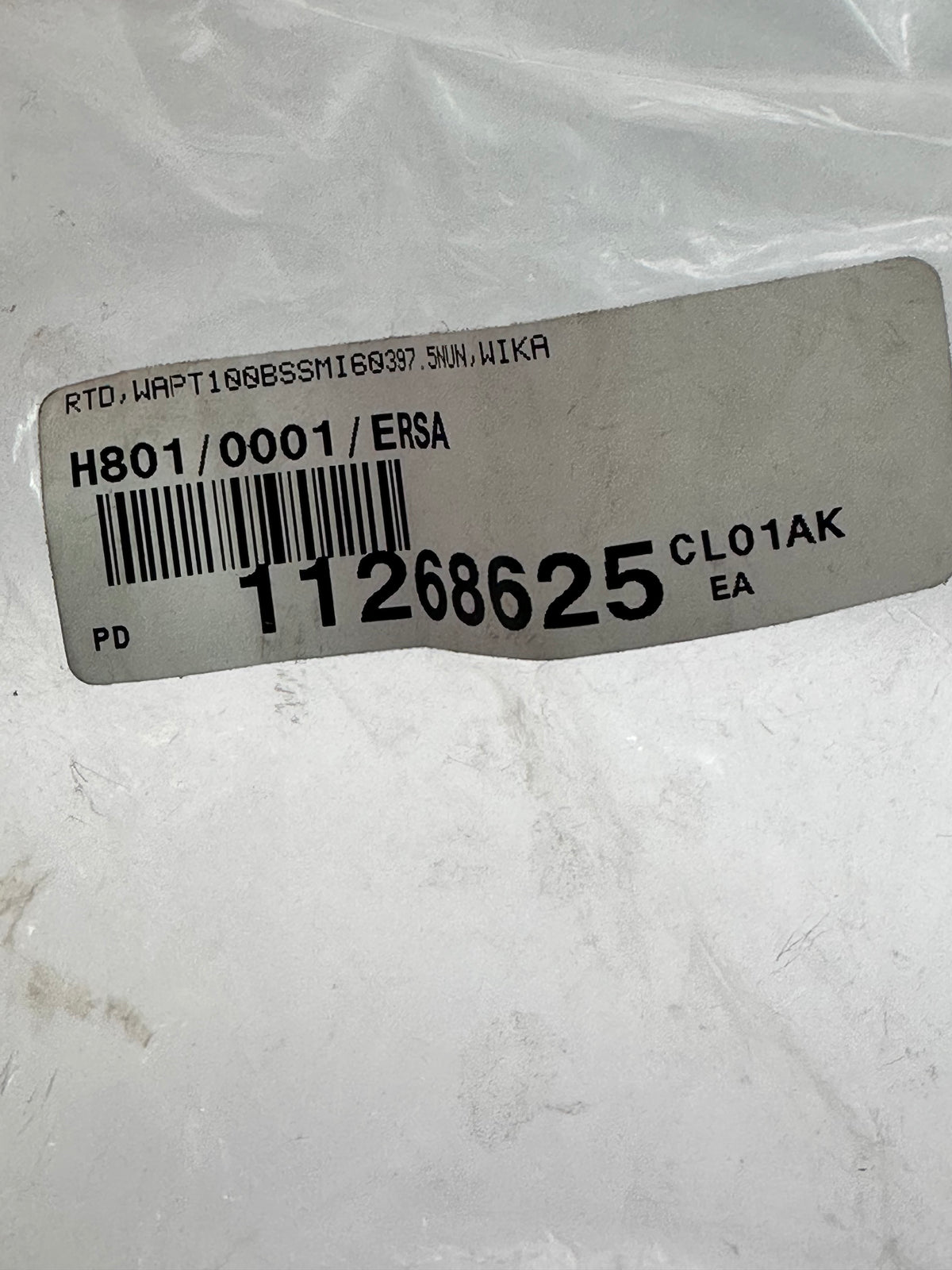 WIKA PT100 BSSM 3-Wire RTD Temperature Probe with Fittings