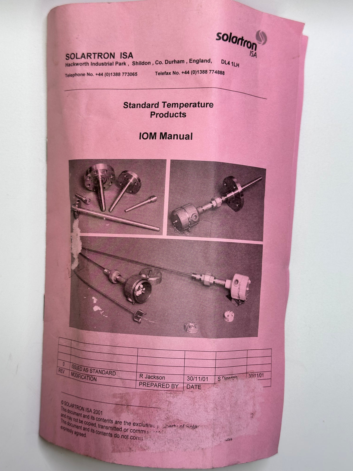 Solartron Thermowell PT100 RTD Head Mount Temperature Transmitter and Probe