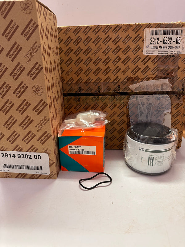ATLAS COPCO 2912-6382-05/500H QAS14-20 KD Filter Service Pack