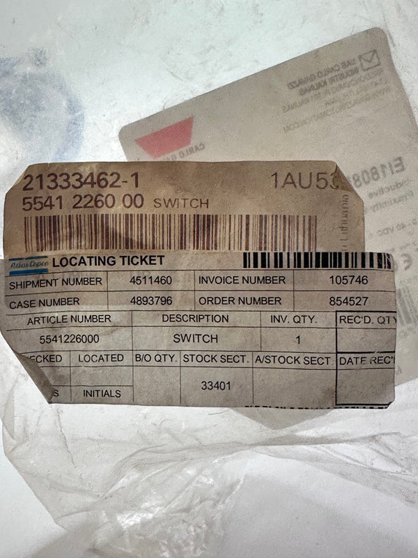 EI1808PPOSS Inductive Proximity Switch for Atlas Copco 5541226000