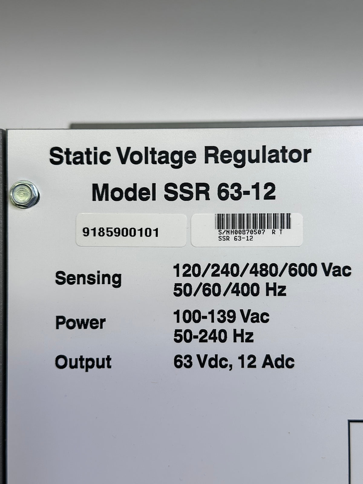 Basler Electric SSR 63-12 Static Voltage Regulator
