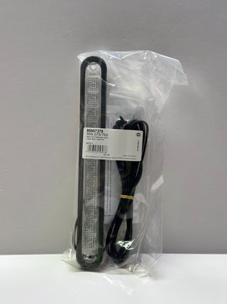 Hella 95907375 24V LED Warning Lamp, Clear Lens, Wide Rim Strip, Flush Mount, RED 2XD 959.073-752