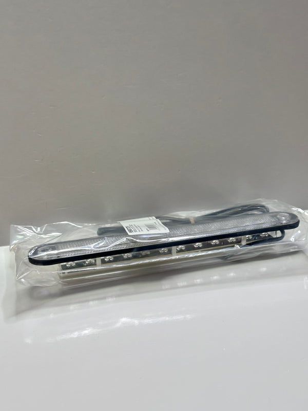 Hella 95907375 24V LED Warning Lamp, Clear Lens, Wide Rim Strip, Flush Mount, RED 2XD 959.073-752