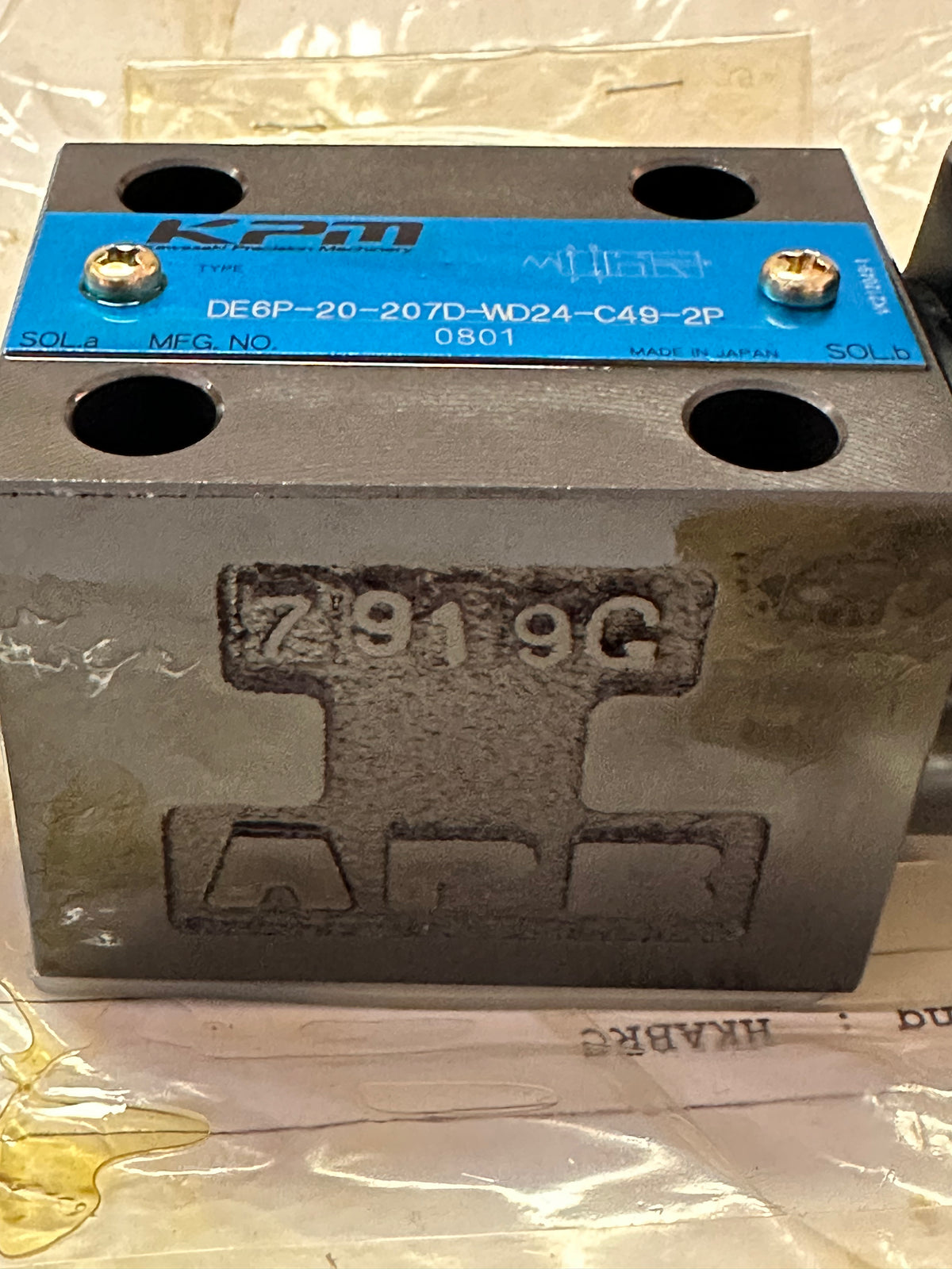 KPM (KAWASAKI) DE6P-20-207D-WD24-C49-2P Solenoid Valve - 4367260