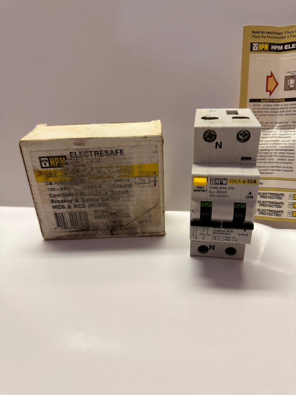 HPM H10ELM30-210 Electresafe Miniature Circuit Breaker 10A