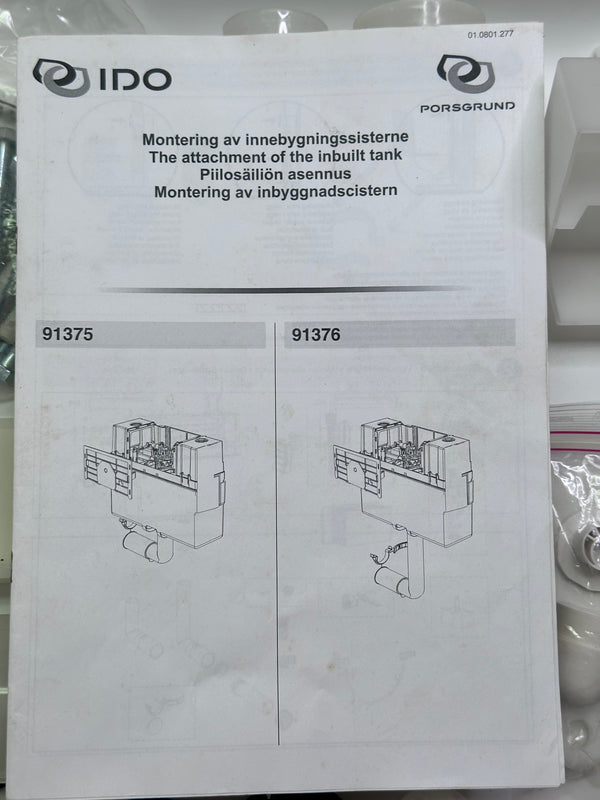 Porsgrund IDO 91376 In Wall Concealed Cistern for Bathrooms