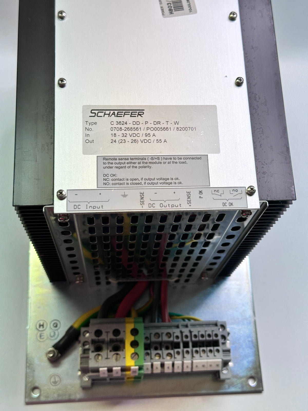Schaefer C3624-DD-P-DR-T-W DC/DC Converter, 24 V 55 A Output