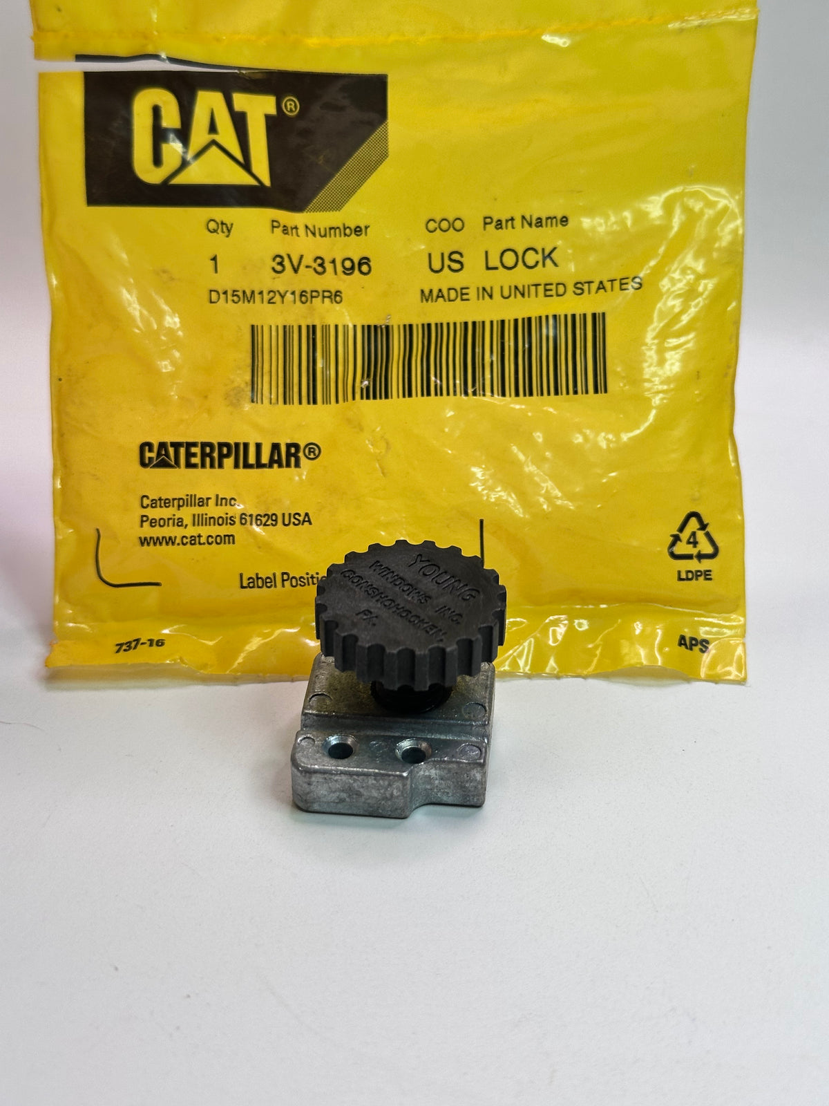3V-3196 Window Lock - Genuine CAT Part