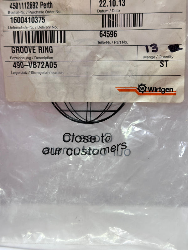 Wirtgen Group 64596 Groove Ring, Pack of 13