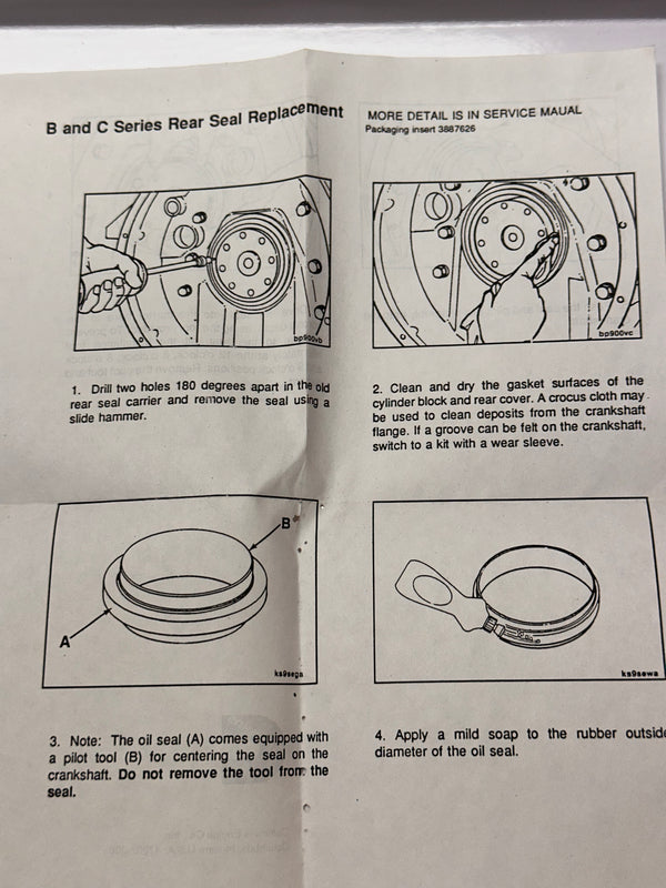 Cummins 3909411 Read Crankshaft Seal