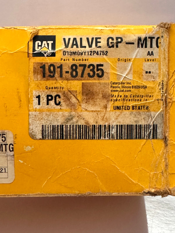 Caterpillar CAT 191-8735 Valve Group-Solenoid & Manifold