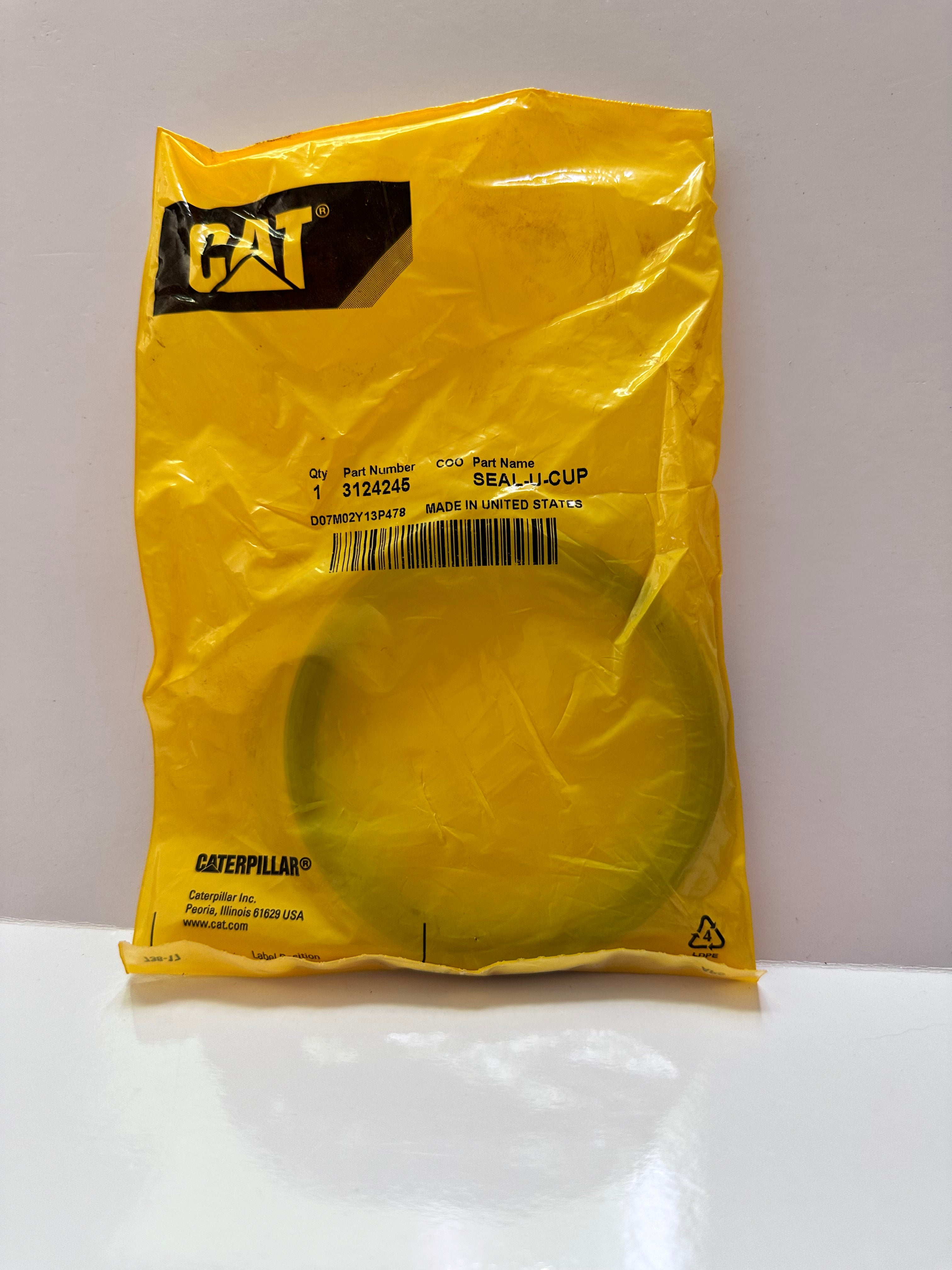 Caterpillar CAT 312-4245 Seal-U-Cup | Mining & Industrial Surplus