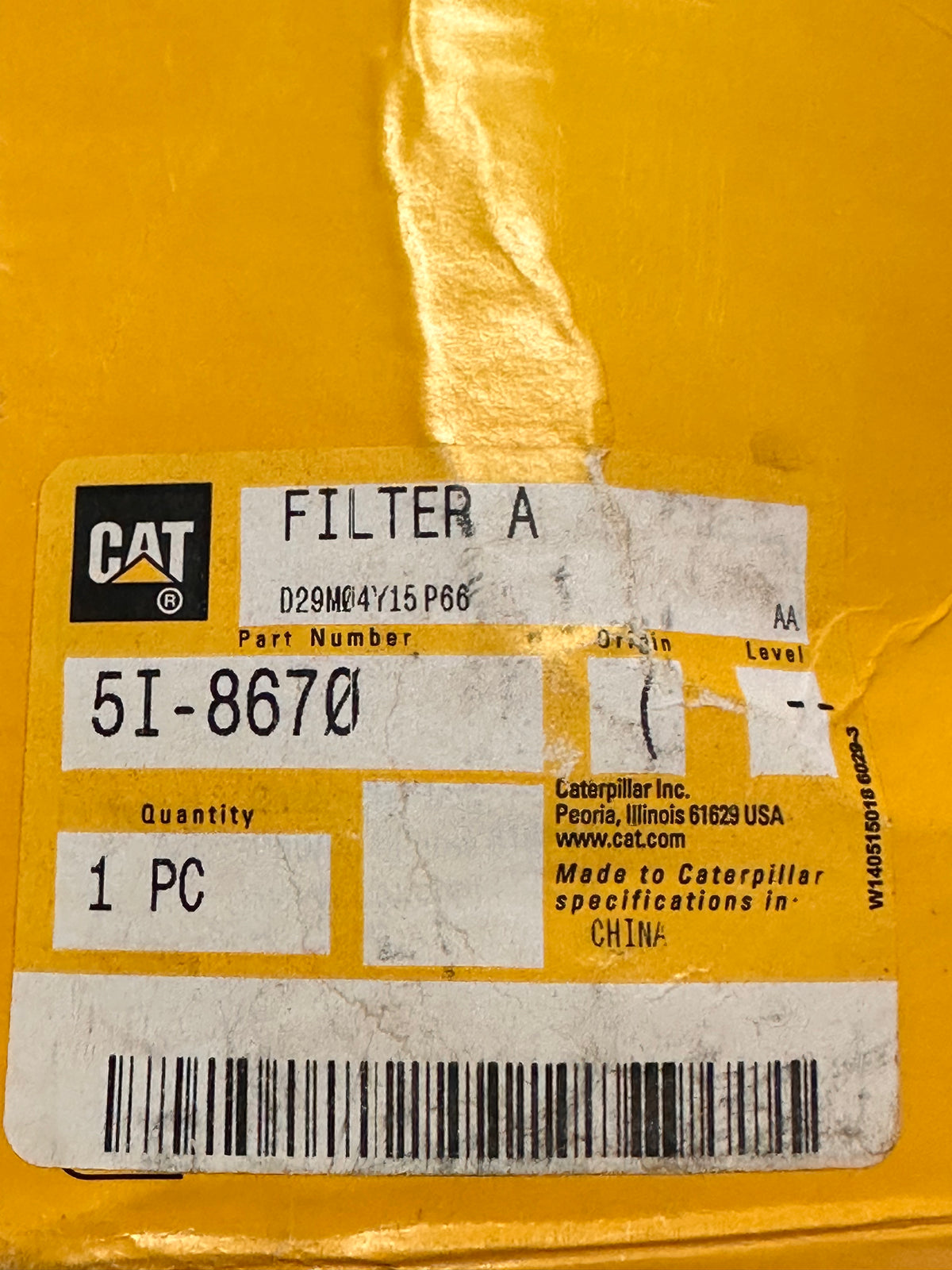 Caterpillar CAT 5I-8670 Hydraulic / Transmission Filter