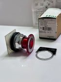 9001KR9R Head for push button, Harmony 9001K, metal, mushroom 41mm, red, 30mm, 2 positions, push pull