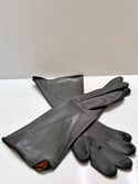 Latex Chemical Resistant Gloves, Large Only, Heavy Duty, Black - Half Arm Length