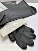 Latex Chemical Resistant Gloves, Large Only, Heavy Duty, Black - Half Arm Length