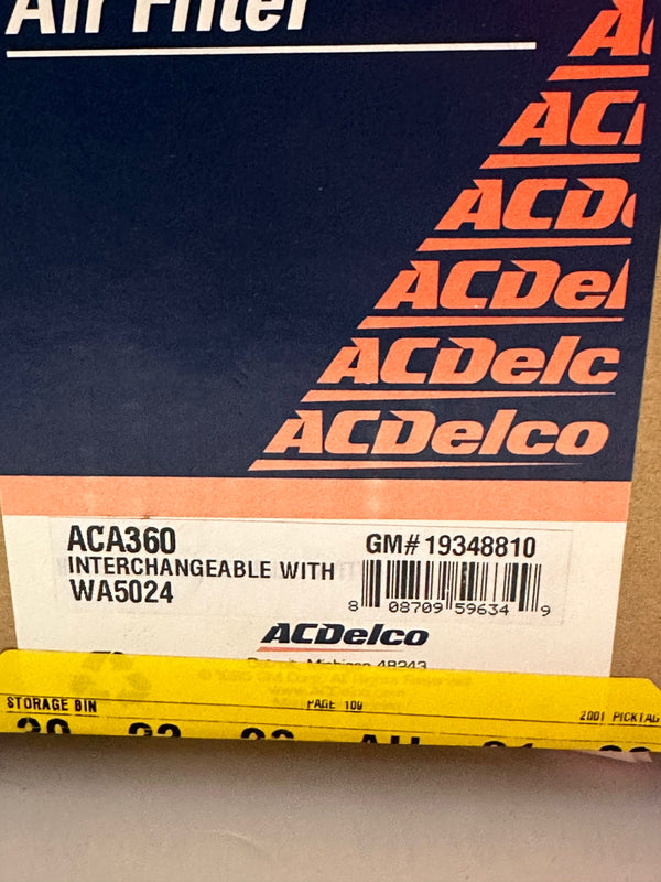 ACDELCO ACA360 Air Filter