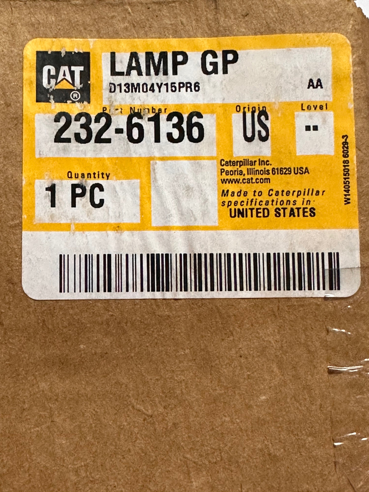 Caterpillar CAT 232-6136 24V Red/Amber LED Signal Light