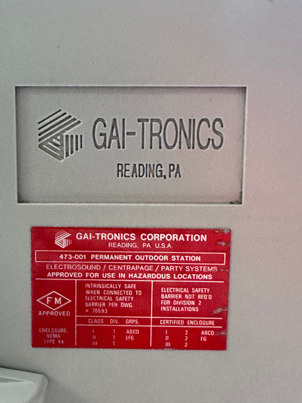 Gai-Tronics 473-001 Permanent Outdoor Handset Station in weatherproof box