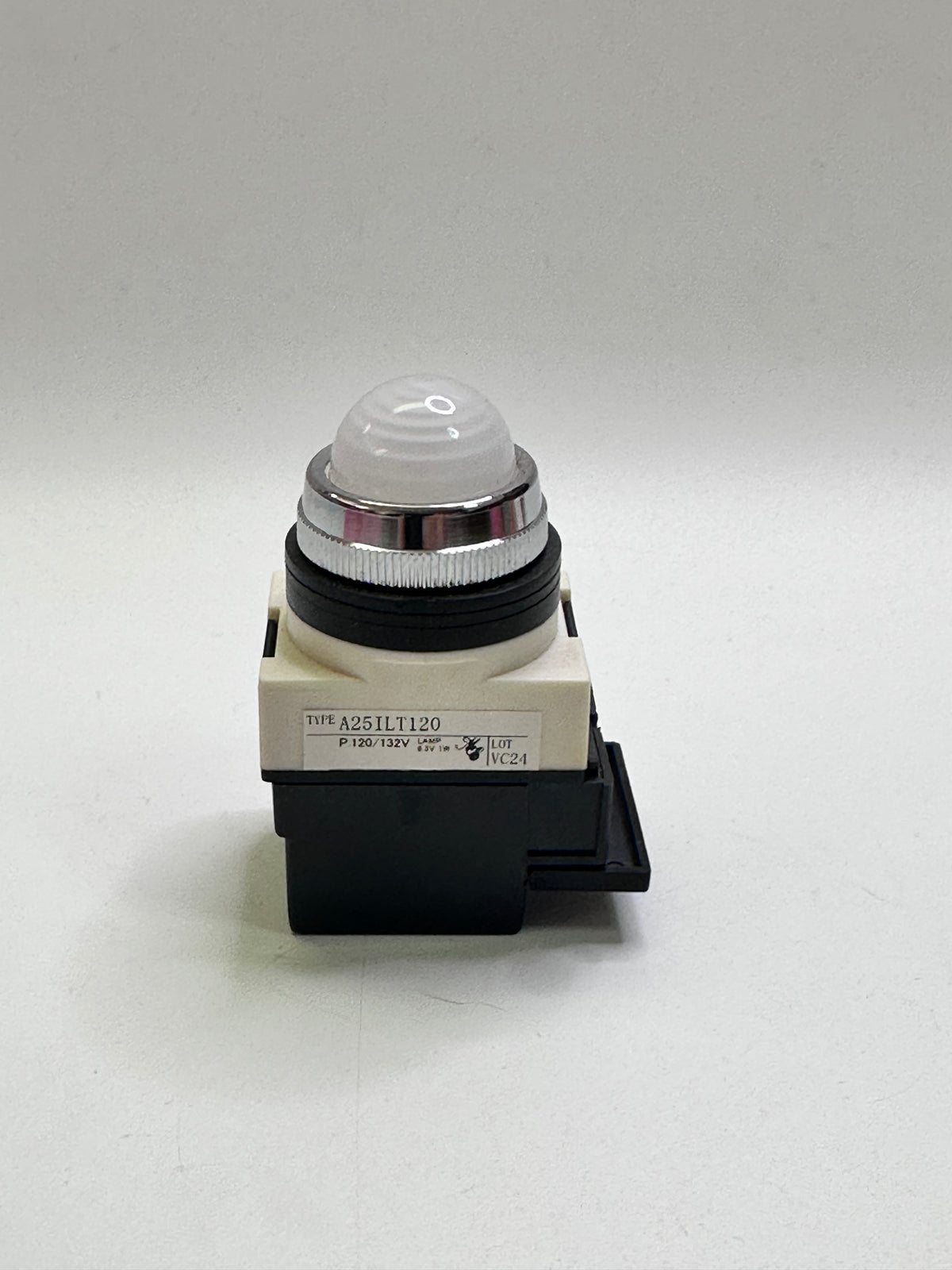 A25 ILT120 Round White Pilot Light with Transformer, AC120/132V, φ25
