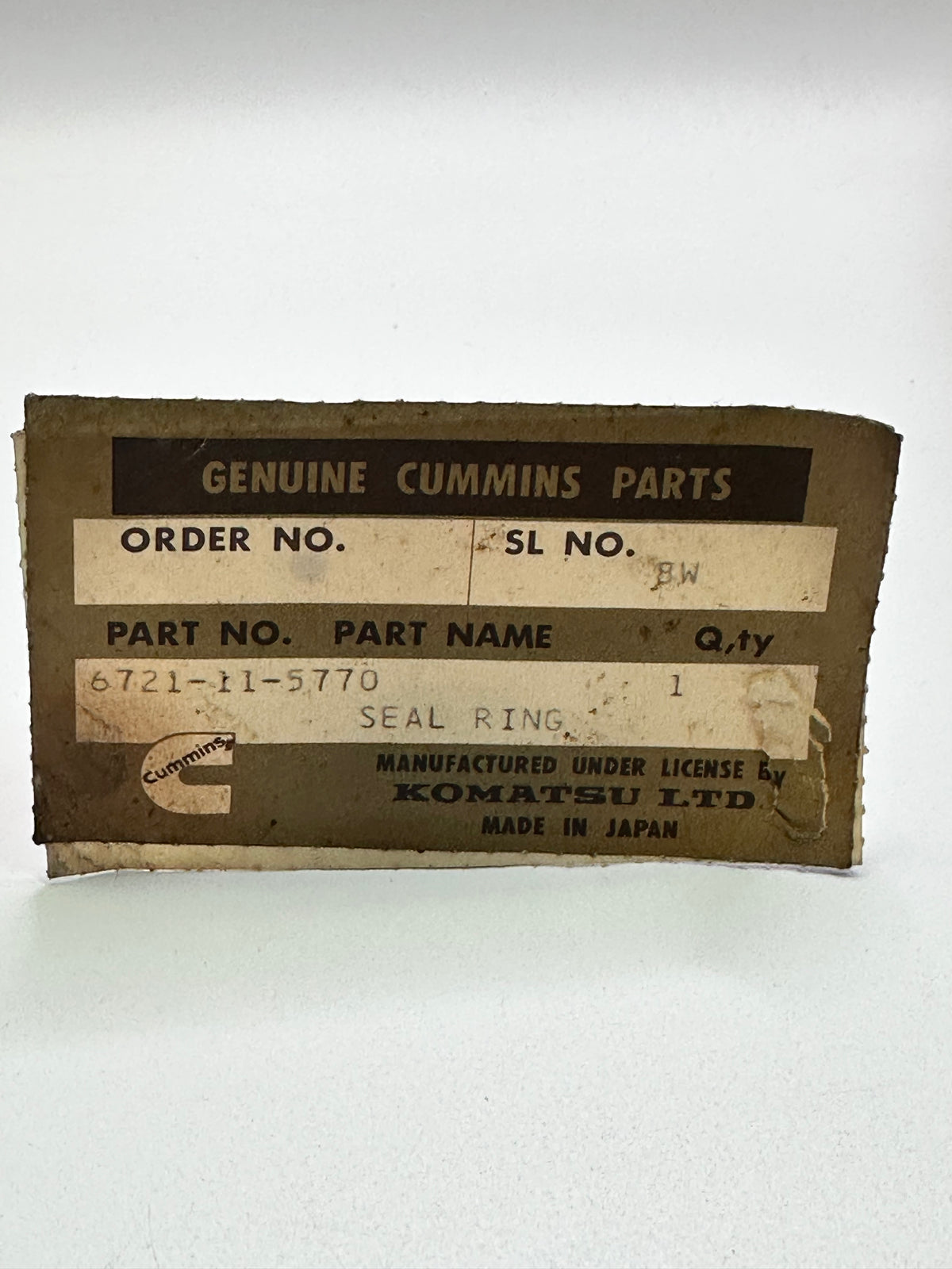 6721-11-5770 Seal Ring - Komatsu Genuine Parts