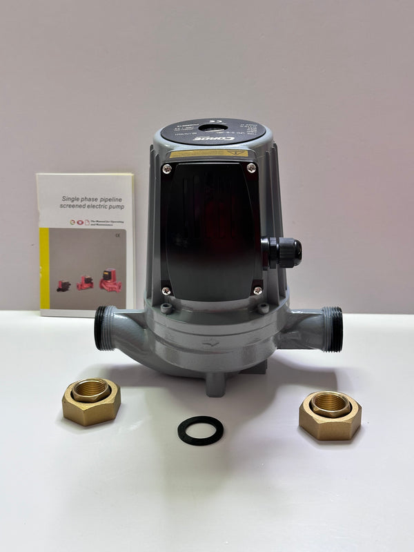 CORDE UPD Series 240V Single Phase Screened Electric Hot Water Circulation Pump C/W Unions UPD32-12