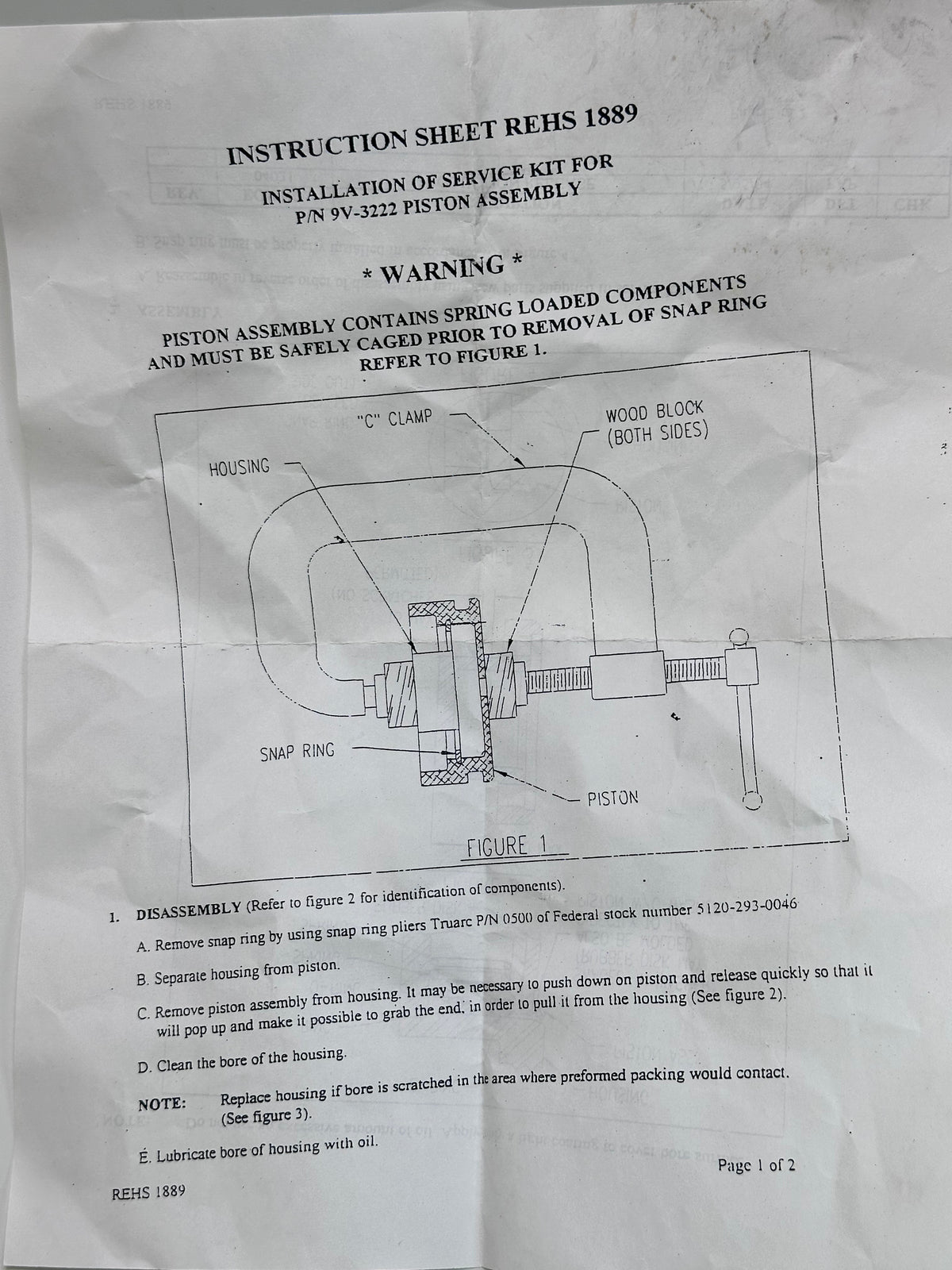 CAT 9V-3225 Slack Adjuster Piston Kit