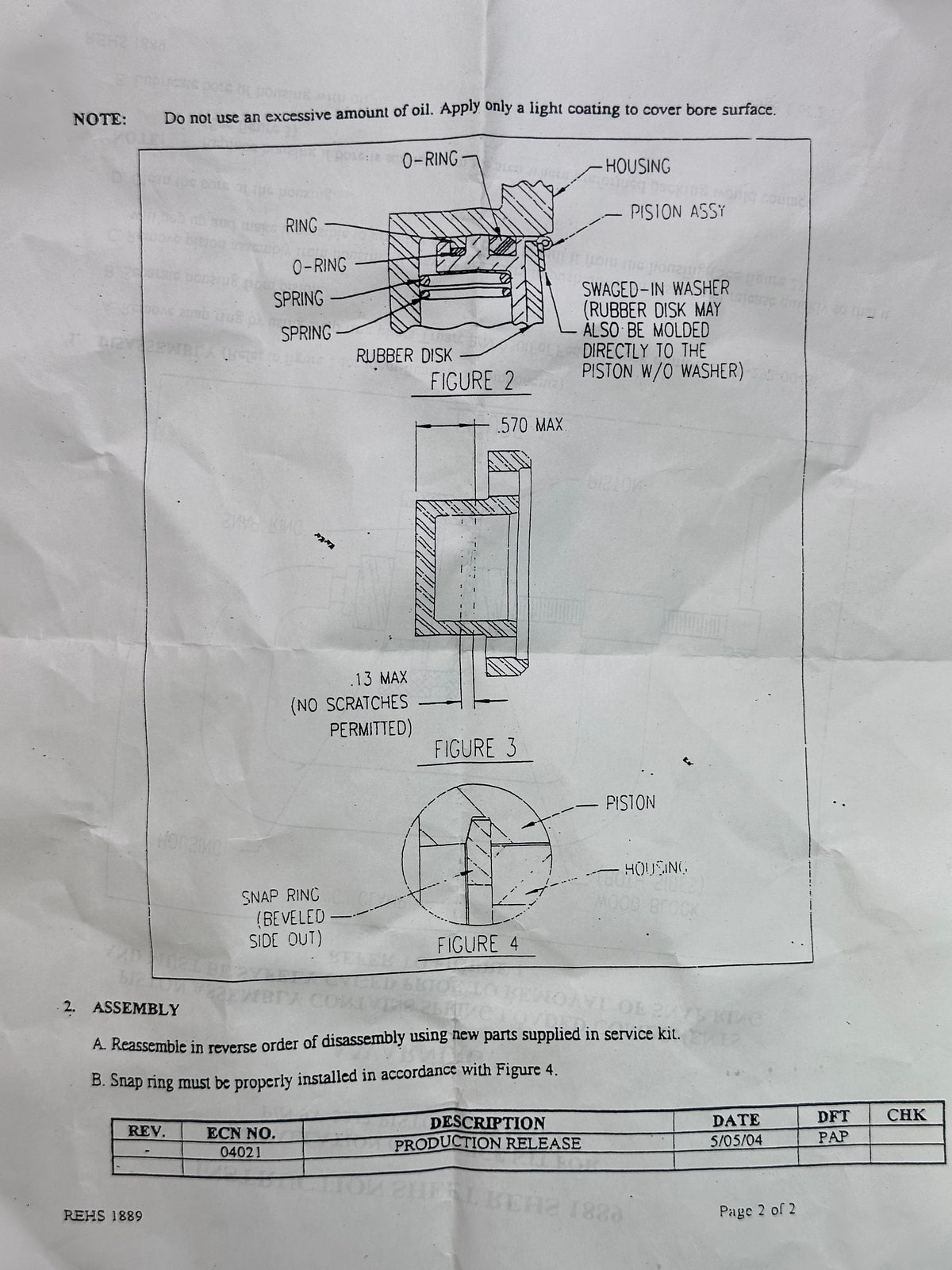CAT 9V-3225 Slack Adjuster Piston Kit