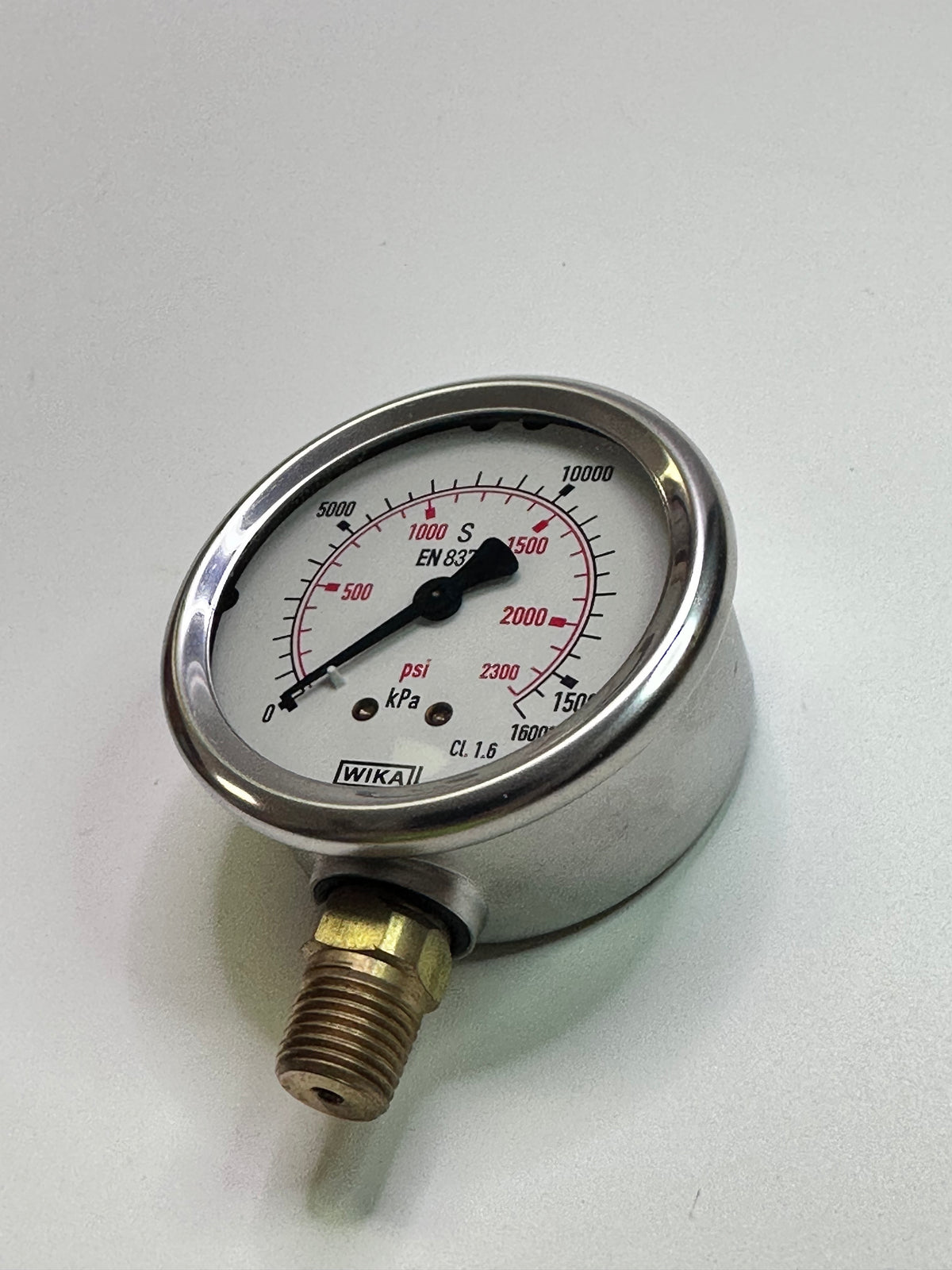 WIKA 213.53.063 Glycerin-Filled Pressure Gauge, 0–16000kPa — 63mm