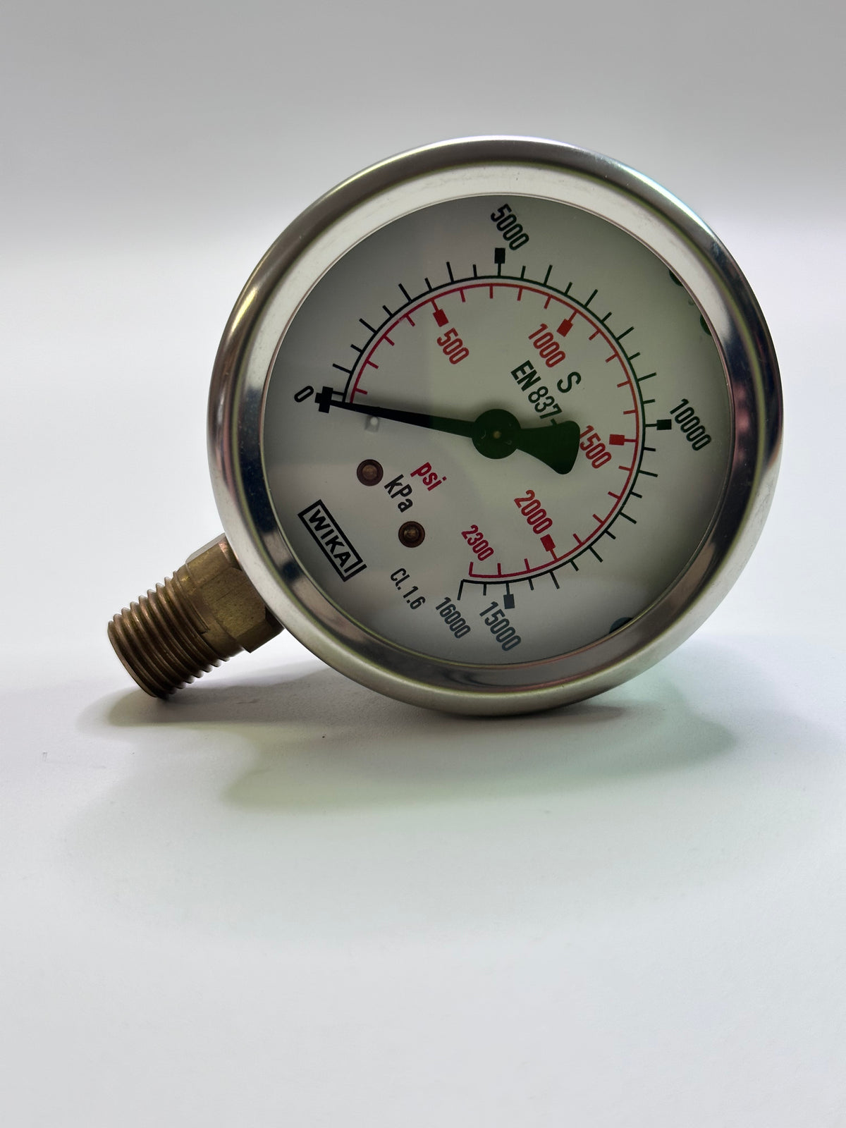 WIKA 213.53.063 Glycerin-Filled Pressure Gauge, 0–16000kPa — 63mm