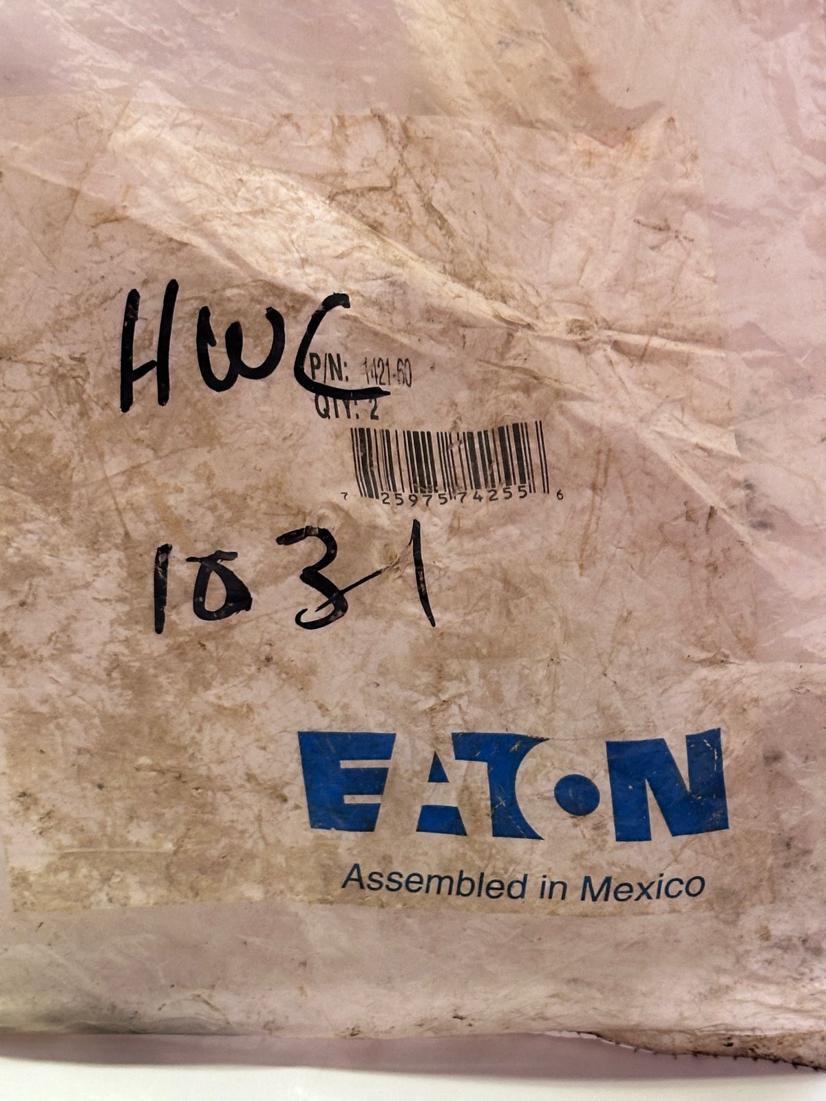 Eaton 1421-60 Brass Air Tank Drain Valve — 1/4 in Thread, 60 in Cable