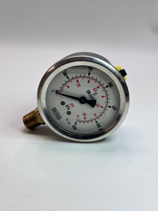 Wika 213.53 Bourdon Tube Pressure Gauge, 0-600kPa/psi R 1/4 - 9312727
